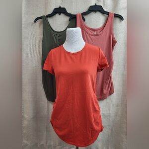 Gap Old Navy Women's Maternity Tank‎ Tee Bundle of 3 Shirts Stretch Size Large